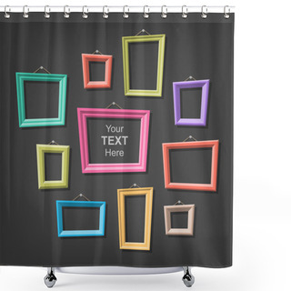 Personality  Set Of Cartoon Picture Frames Shower Curtains