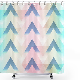 Personality  Abstract Zigzag Seamless Pattern Shower Curtains