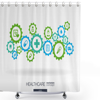 Personality  Healthcare Mechanism Concept Shower Curtains