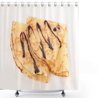 Personality  Crepe Cakes With Chocolate Shower Curtains