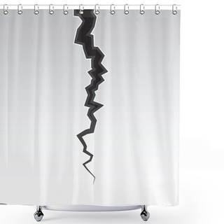 Personality  Black Earth Crack Shower Curtains