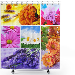 Personality  Flowers Collage Shower Curtains