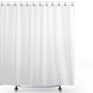 Personality  White Background With Blue Stripes And Colour Transition Shower Curtains