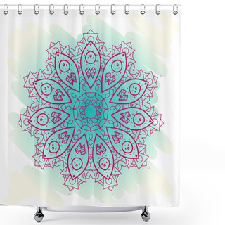 Personality  Oriental Mandala Motif. What Is Karma? Shower Curtains