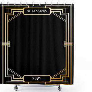 Personality  Art Deco Border Template Shower Curtains