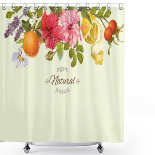 Personality  Vector Vintage Banner Shower Curtains