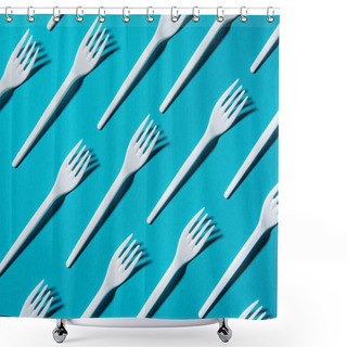 Personality  Set Of Plastic Forks Shower Curtains