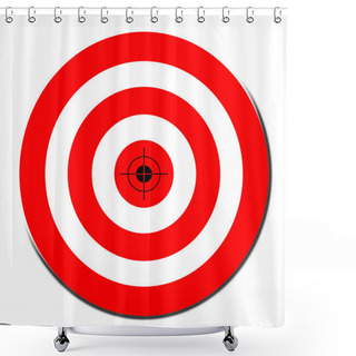 Personality  Red Target Symbol Shower Curtains