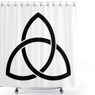 Personality  Interlaced Triquetra Symbol Illustration Shower Curtains