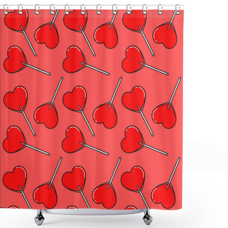 Personality  Heart Lollipops Pattern Shower Curtains