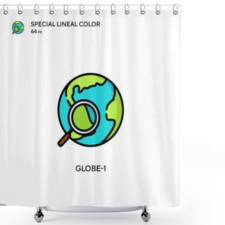 Personality  Globe-1 Special Lineal Color Icon. Illustration Symbol Design Template For Web Mobile UI Element. Perfect Color Modern Pictogram On Editable Stroke. Shower Curtains
