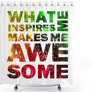 Personality  Quote Typographical Background, Vector Design. Shower Curtains