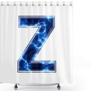 Personality  Electric 3d Letter On White Background - Z Shower Curtains