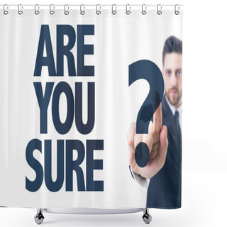 Personality  Business Man Pointing The Text Shower Curtains