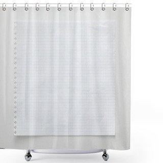 Personality  Top View Of Empty Paper On White Background Shower Curtains