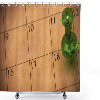 Personality  Schedule, Appointment Onto A Calendar. Event Memo Shower Curtains