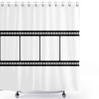 Personality  Film Strip Photo Movie Negative Vector Illustration Shower Curtains