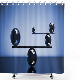 Personality  Balance Perfect System Concept Shower Curtains