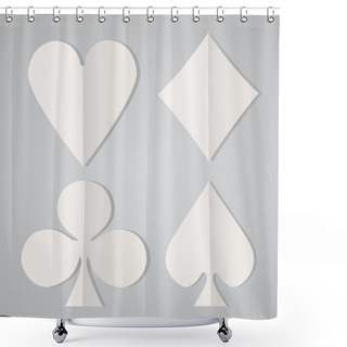 Personality  Card Symbols, Vector Design Shower Curtains