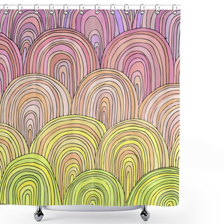 Personality  Colorful Circle Modern Abstract Design Pattern Shower Curtains