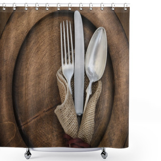 Personality  Vintage Silverware Shower Curtains