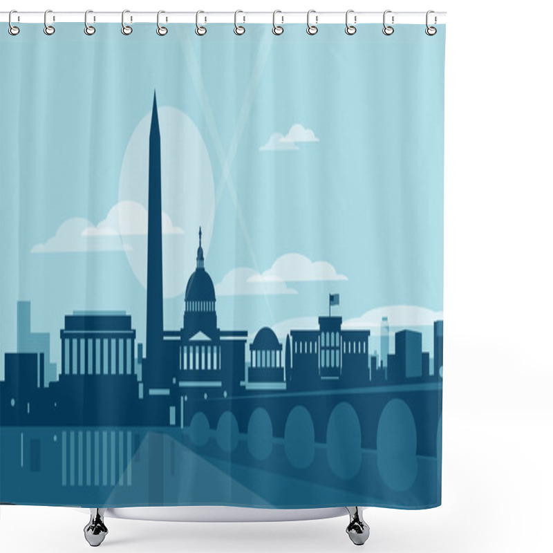 Personality  Washington DC Skyline Shower Curtains