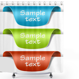 Personality  Set Of Multicolored Tag Labels Shower Curtains