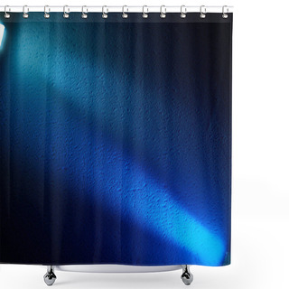 Personality  Light Blue And Blue Ray Of Light Shines On Each Other Shower Curtains
