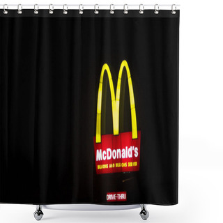 Personality  Mcdonalds Sign Shower Curtains