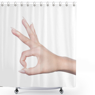 Personality  Female Hand Gesture Shower Curtains