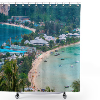 Personality  View Point Bay Koh Phi Phi Don In Andaman Sea, Phi Phi Islands K Shower Curtains