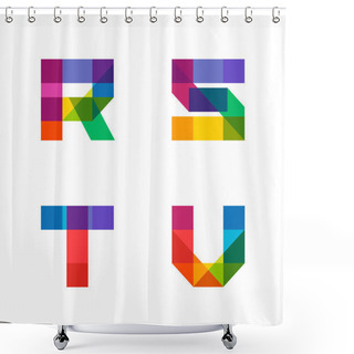 Personality  Beautiful Vivid Capital Latin Letters Shower Curtains