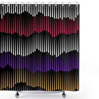 Personality  Northern Lights Abstract Seamless Vector Pattern Shower Curtains