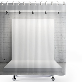 Personality  White Backdrop Shower Curtains