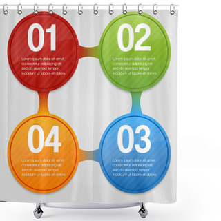 Personality  Four Steps Process - Design Element. Vector. Shower Curtains