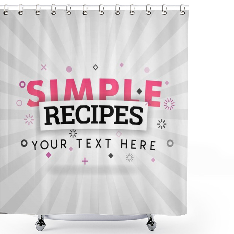 Personality  Pink Logo For Simple Recipes. For Recipe Websites, Food Blog, Today Recipes, Buy Food Mobile App, Free Recipes Book, Cheap Culinary Books, Cookbook Recipes Web, Best Recipe Websites, Dish Restaurant Shower Curtains