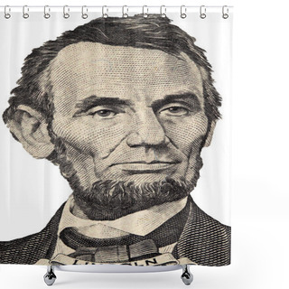 Personality  Lincoln's Portrait Shower Curtains