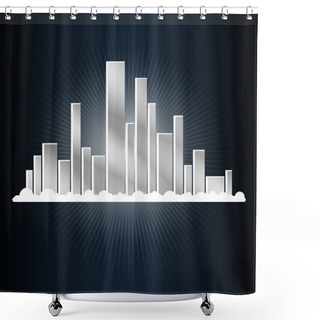 Personality  Abstract City. Vector Illustration Shower Curtains