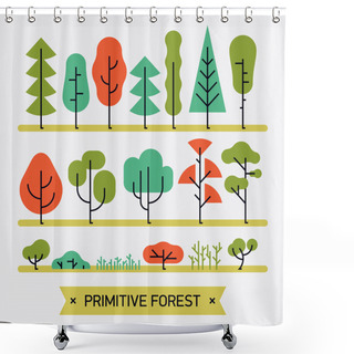 Personality  Beautiful Forest Plats, Trees Shower Curtains