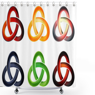 Personality  Trefoil Knot Collection Shower Curtains