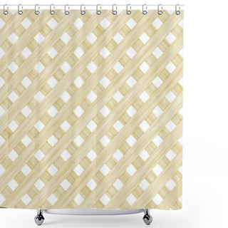 Personality  Seamless Wooden Lattice Isolated On White Background. Shower Curtains