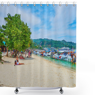 Personality  Relax On Beach Of Phi Phi Don Island, Krabi, Thailand Shower Curtains