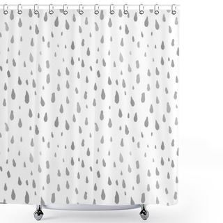 Personality  Cute Decorative Seamless Pattern With Raindrops Shower Curtains