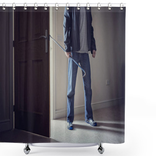 Personality  Burglar Committing A Burglary Crime Shower Curtains