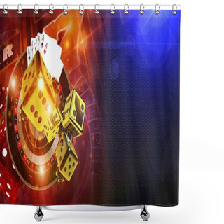 Personality  Casino Games Of Fortune Shower Curtains