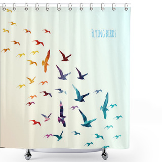 Personality  Flying Birds Shower Curtains