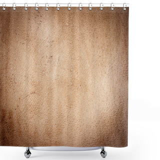 Personality  Genuine Brown Leather Texture Background. Back Side. Shower Curtains