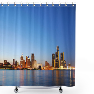 Personality  Detroit Michigan Shower Curtains