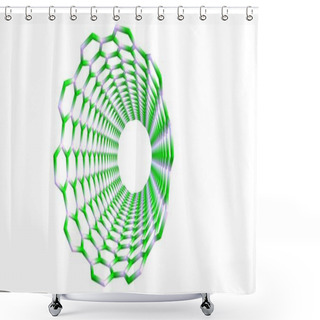 Personality  Silicon Carbide Nanotube On White Background Shower Curtains