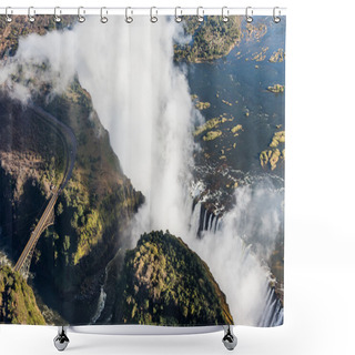 Personality  Victoria Falls And Surrounding Area In National Park Shower Curtains